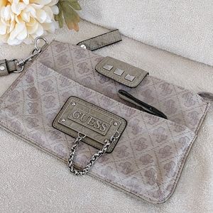 Guess Fabric Zippered Medium Sized Clutch/Wristlet